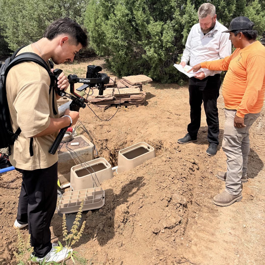 Our crew filming a contractor on a job site